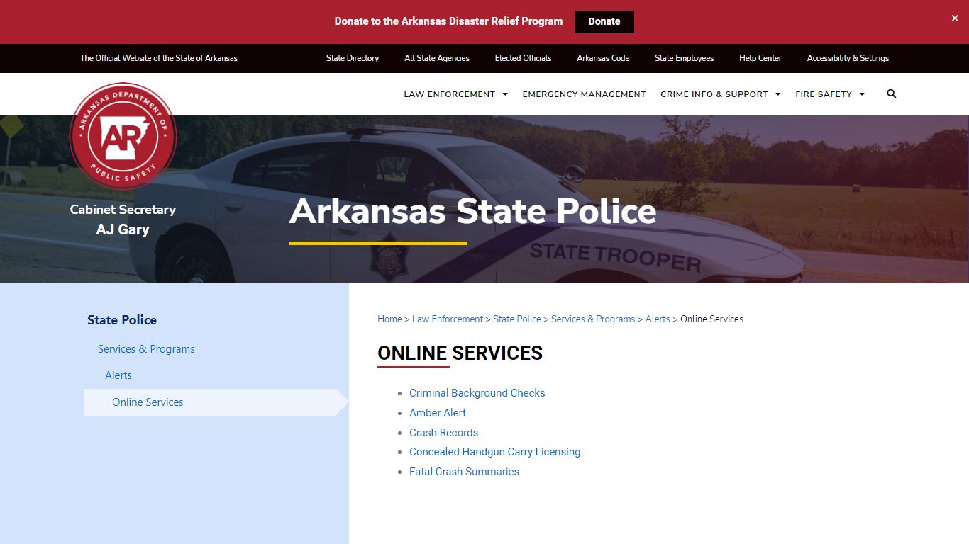 Online Services - Arkansas Department of Public Safety